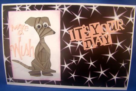 Comic Dog Iris Folding Pattern by Chris Williams