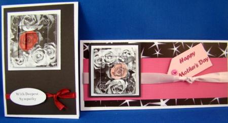 Inverted Rose Sympathy Quick Card Front Design Sheet by Chris Williams