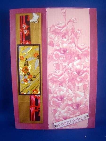 Rose and Crushed Silk Blank Card - Plum Shade by Chris Williams