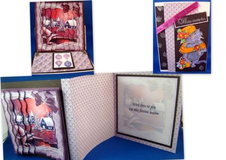 Sunset Over the Snow with Lace Frame 8x8 Wavy Side Stacker by Chris Williams
