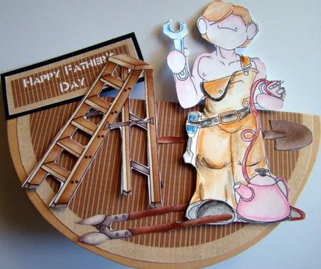 DIY / Decorating Male Wobble Card by Chris Williams