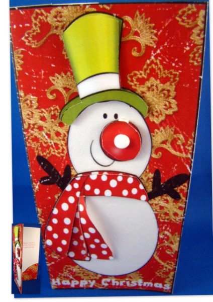 Voucher Card - Snowman with Red Nose by Chris Williams