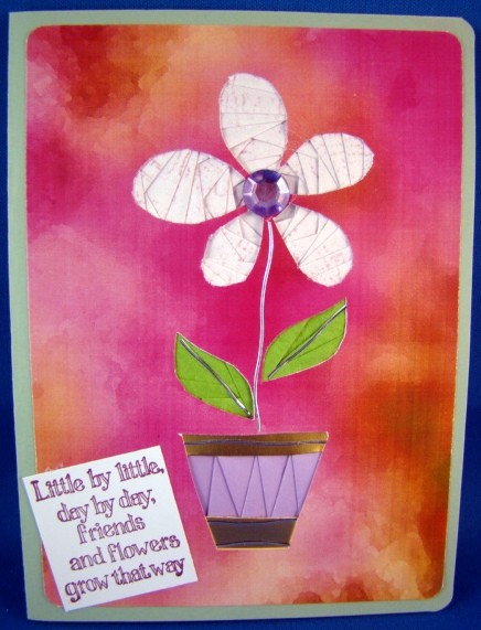 Cute Flower in a Pot Iris Folding Pattern by Chris Williams