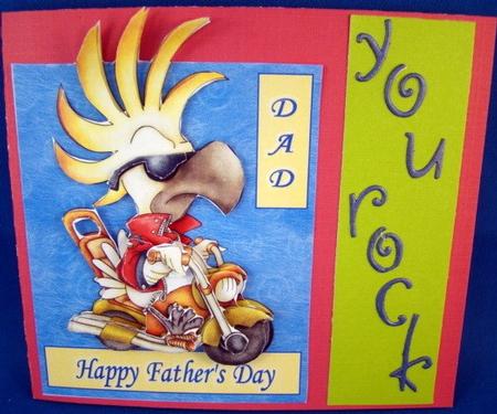 Fathers Day Biker Over the Edge by Chris Williams