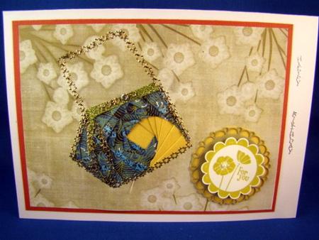 Floral Border Olive A4 Backing Paper by Chris Williams