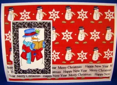 Christmas Snowman Background by Chris Williams
