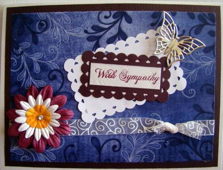 Blue Swirl Edge Vintage Tea A4 Backing Paper by Chris Williams