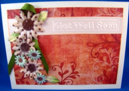 Swirl Edge Burnt Orange Vintage Tea A4 Backing Paper by Chris Williams