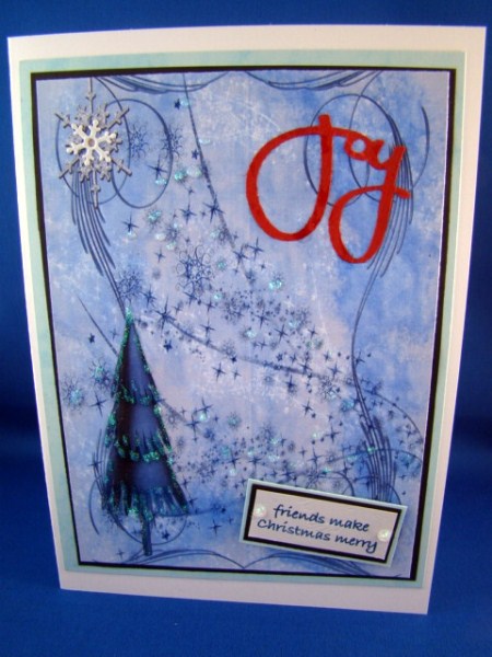 Christmas Ice Bleu Background by Chris Williams