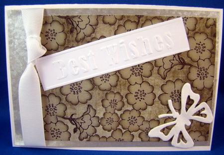 Olive All Over Floral Blossom A4 Backing Paper by Chris Williams