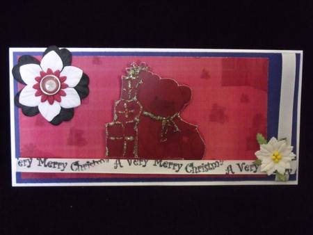 Christmas Teddy Background (red) by Chris Williams