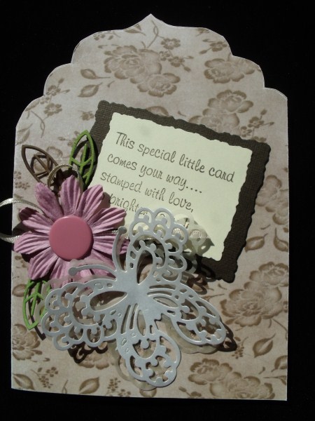 Coffee Rose Elegant Top Card Base by Chris Williams