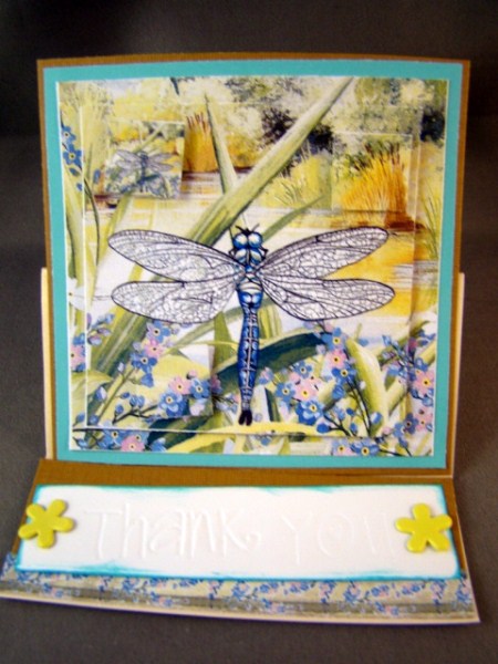 Dragonfly Days Large Square Card Front by Chris Williams