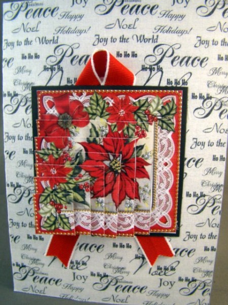 All Red Poinsettia 5in One Corner Stacker by Chris Williams