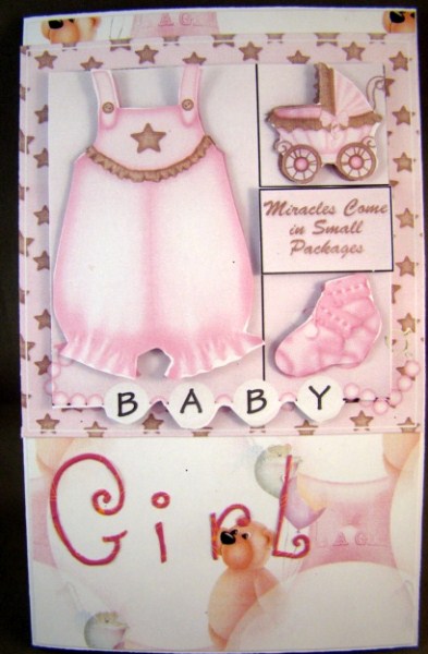 Baby Bloomers 5x5 Decoupage in Pink by Chris Williams