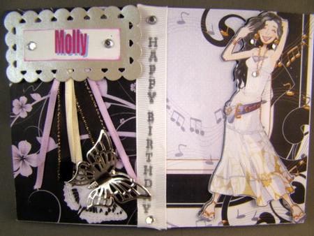 White and Gold Music Girl A4 by Chris Williams