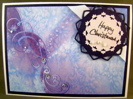 Scroll and Snowflake Background Lilac by Chris Williams