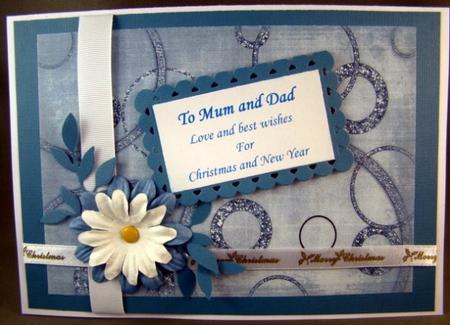 Dusky Teal Geo Glitter Circles A4 Backing Paper by Chris Williams