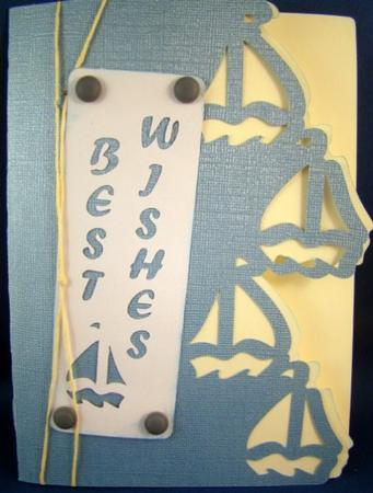 Sail Boat Border Card - Silhouette by Chris Williams