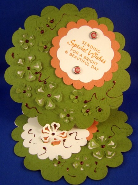 3D Flower Scallop Easel Card - Silhouette by Chris Williams