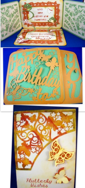 Gatefold Spring Down Card Butterflies - Birthday by Chris Williams