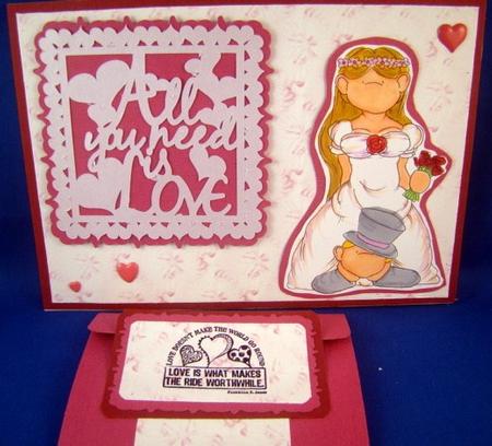 All You Need is Love Square Panel - Silhouette by Chris Williams