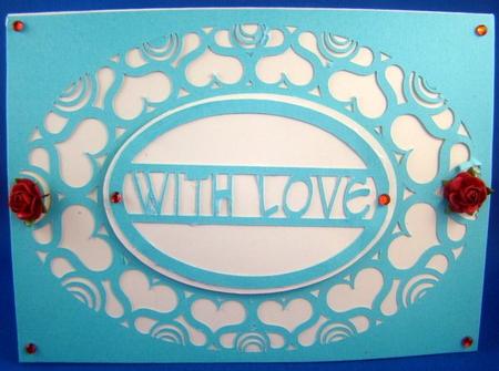 Oval Heart Panel - with Love by Chris Williams