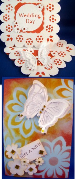 Layered 3D Butterflies Set 2 - Sil by Chris Williams