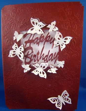 3D Butterfly Birthday Card - Silhouette by Chris Williams