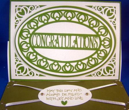 Congratulations Flourish Oval Card by Chris Williams
