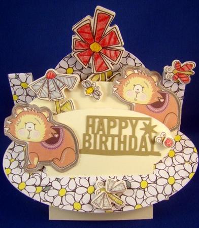 3D Semi Circular Shelf Card Template by Chris Williams