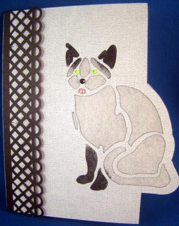 Cat Over The Edge Card For by Chris Williams