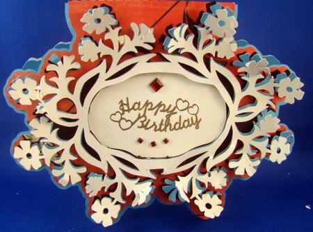 245 Shaped Flower Card and Insert  by Chris Williams