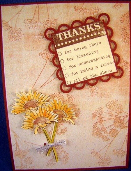 Burnt Orange Embossed Dainty Gyso A4 Backing Paper by Chris Williams