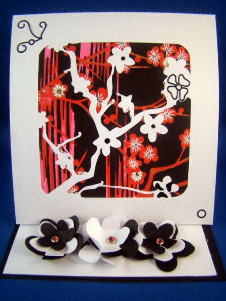 Easel Card Cherry Blossom Aperture Template by Chris Williams