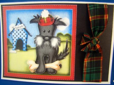 Hamish's Bone Quick Card N 3D Decoupage by Chris Williams