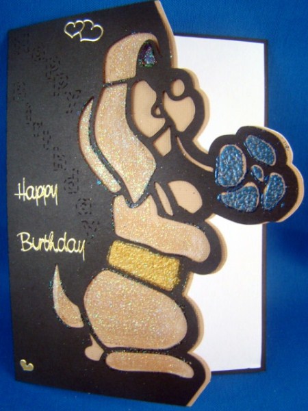 DOG OVER THE EDGE CARD by Chris Williams