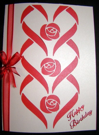 Swirl Heart Cut Out Card by Chris Williams
