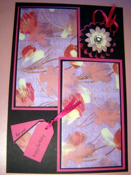 Purple Red Painted Tulips A4 Backing Paper by Chris Williams