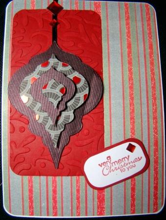 Christmas Glitter Stripe Red/green by Chris Williams