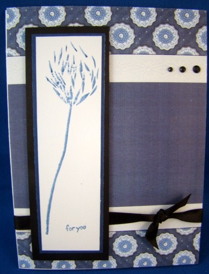 Blue Medallion Borders A4 Backing Paper by Chris Williams