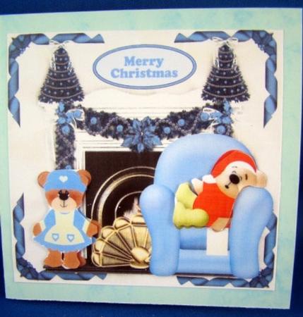 Merry Christmas Mr & Mrs Ted, with Lovely Fireplace by Chris Williams
