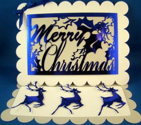 Rectangle Scallop - Happy Christmas - Card Silhouette Featured Gallery Photo
