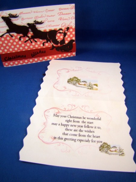 Snow Scene for Pink Window Card A5 Insert by Chris Williams