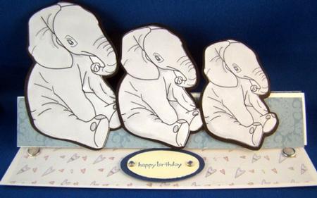 Shy Ellie Elephant Stamp by Chris Williams