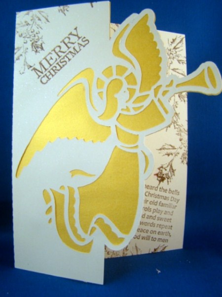 Christmas Angel Over The Edge Card by Chris Williams
