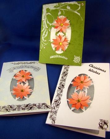 Poinsettia's for Christmas Aperture Card by Chris Williams