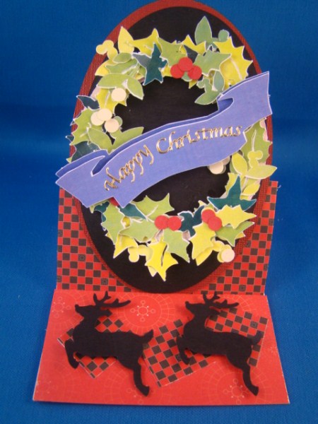 Christmas Wreath Decoupage Card by Chris Williams