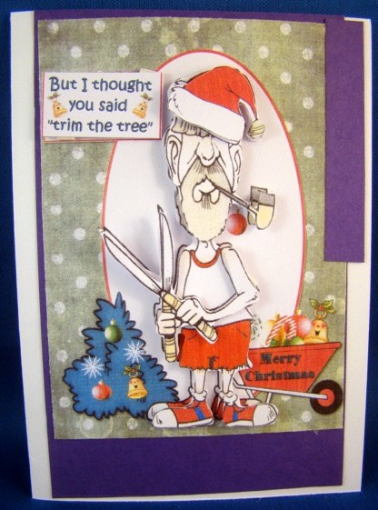 Gardener Bill Trims the Christmas Tree by Chris Williams