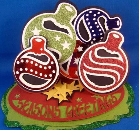 Baubles Triple Easel Card - / / by Chris Williams
